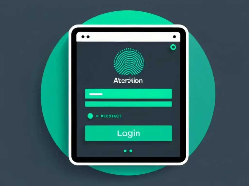 Interfaz web futurista y minimalista con avanzados sistemas de autenticación biométrica