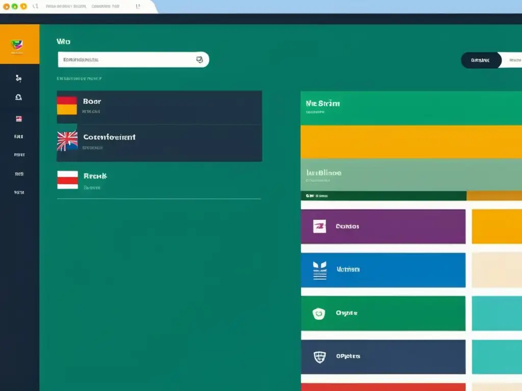 Interfaz web moderna con gestión de contenido multilingüe en CMS de código abierto