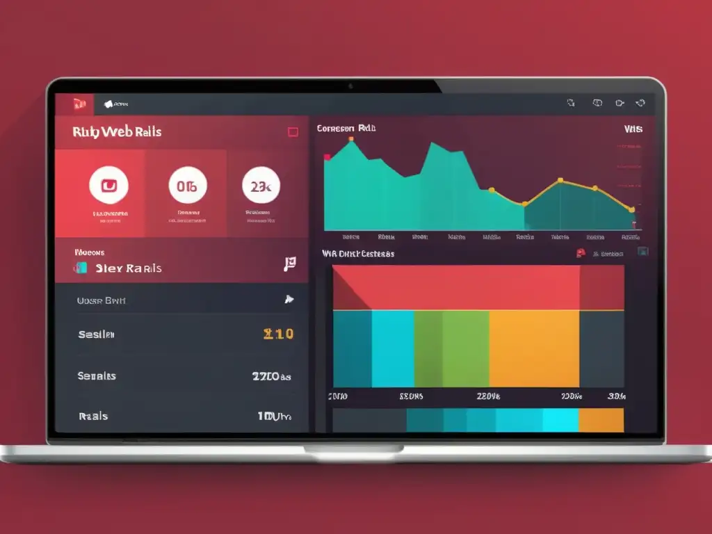 Interfaz web moderna y elegante, mostrando la eficiencia del desarrollo de aplicaciones web con Ruby on Rails