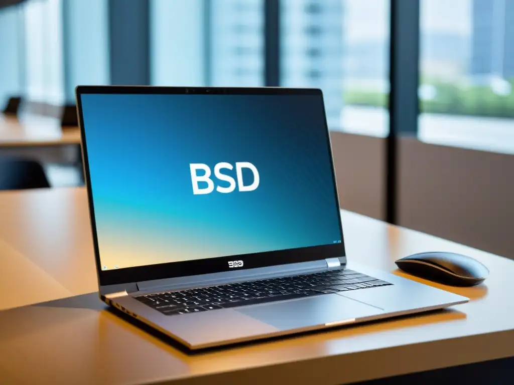 Interoperabilidad de BSD con sistemas operativos en un entorno de trabajo moderno y eficiente con un elegante portátil y una pantalla dividida