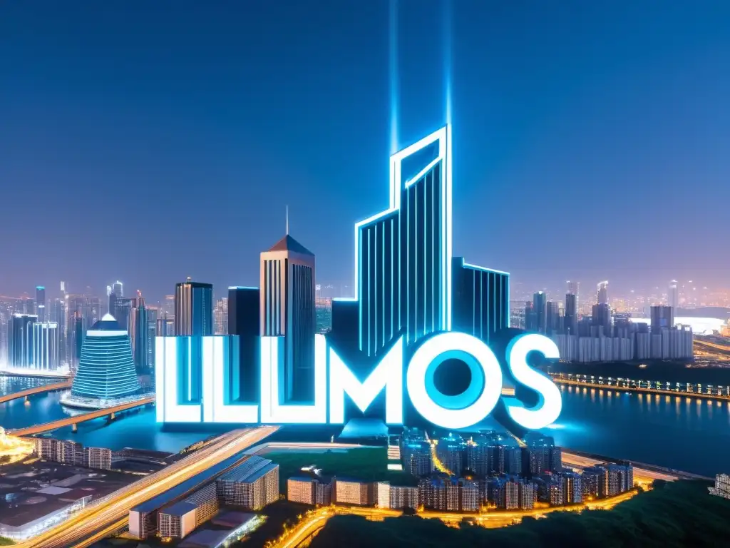 El logo de Illumos brilla sobre una ciudad futurista, simbolizando el resurgir del código abierto en la era de la computación moderna