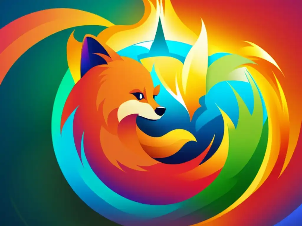 Logo de Mozilla Firefox en alta resolución, detallando el pelaje del zorro y su cola de fuego