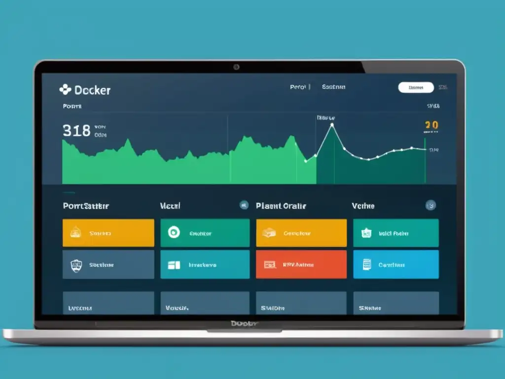 Interfaz Portainer muestra manejo de contenedores Docker con modernidad y profesionalismo