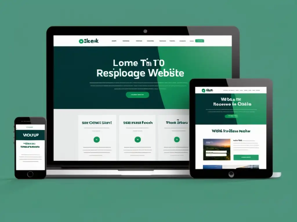 Mockup de sitio web moderno y responsivo en múltiples dispositivos con Bootstrap 5