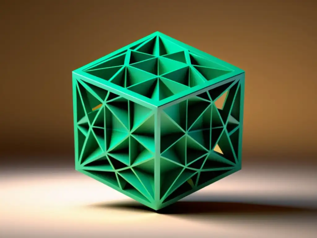 Modelo 3D optimizado con software de código abierto Renderización 3D de modelo geométrico complejo optimizado con herramientas impresión 3D código abierto, mostrando detalle y tecnología de vanguardia