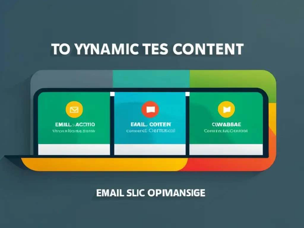 Una representación gráfica moderna y elegante de pruebas A/B para campañas de contenido dinámico