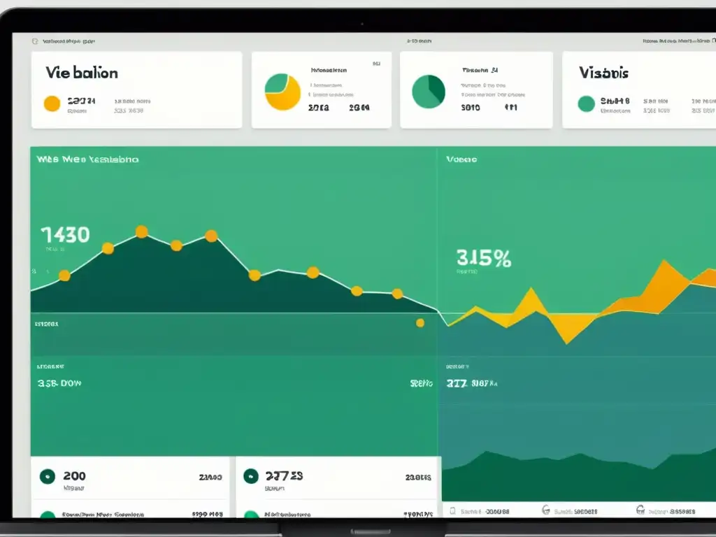 Una moderna página web con visualizaciones de datos interactivas creadas con D3