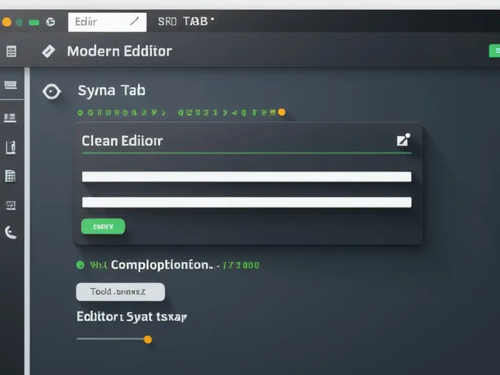 Un moderno editor de texto open source con diseño minimalista, resaltando la eficiencia y profesionalismo, ideal para desarrolladores y educación