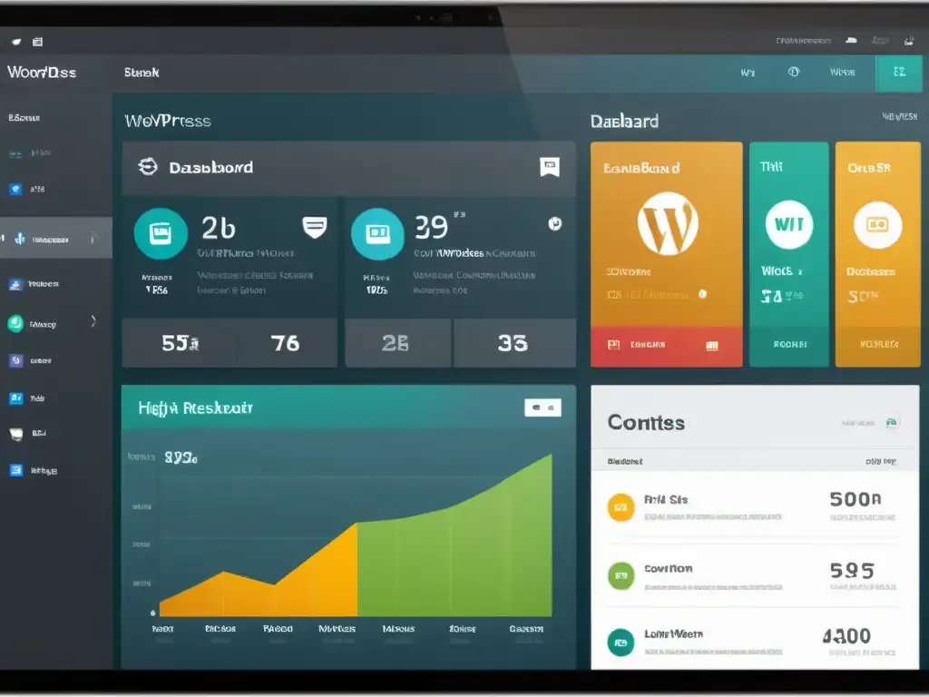 Un moderno y eficiente panel de control de WordPress en alta resolución