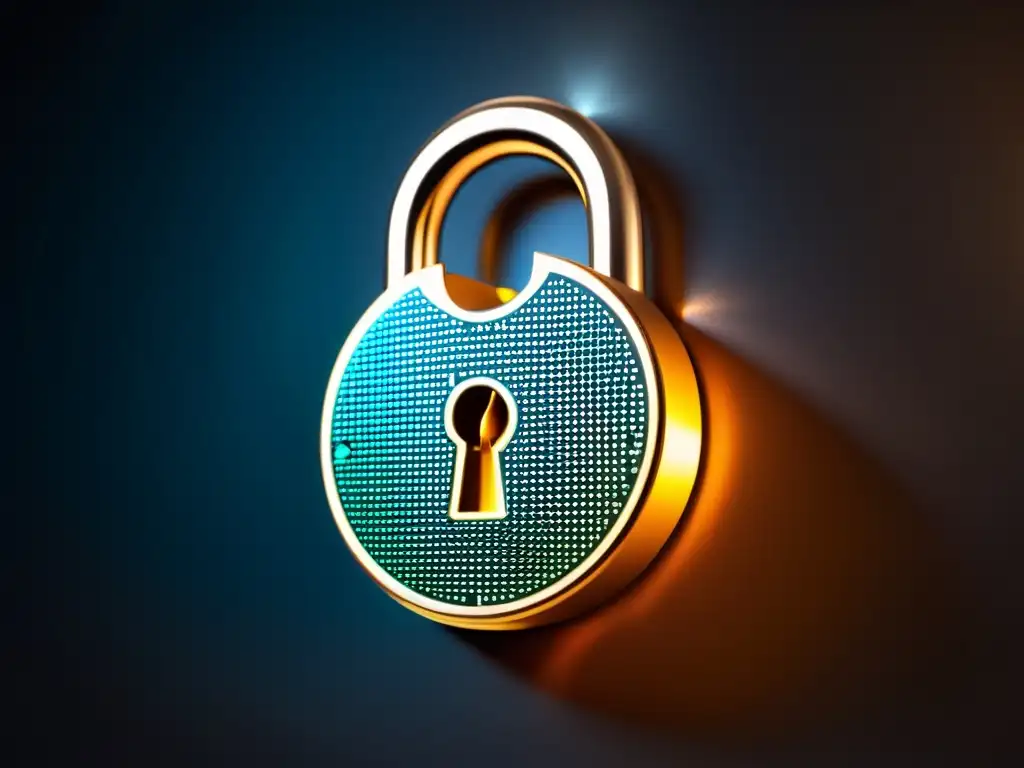 Un moderno y elegante candado digital con avanzada tecnología de cifrado
