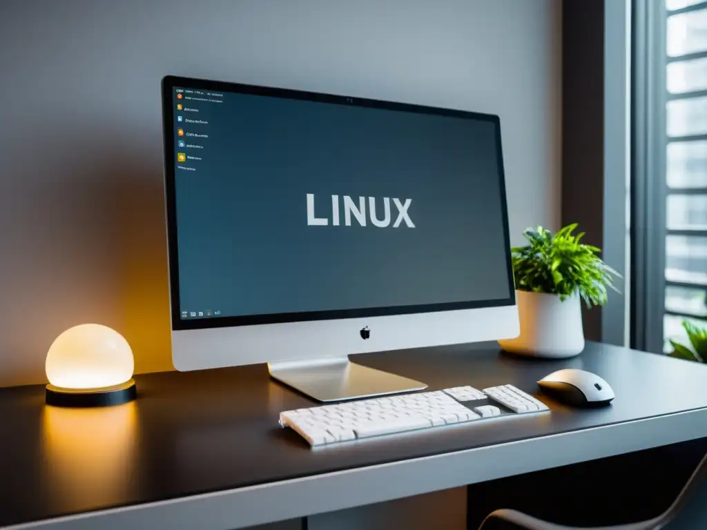 Un moderno escritorio con Linux en el sistema operativo