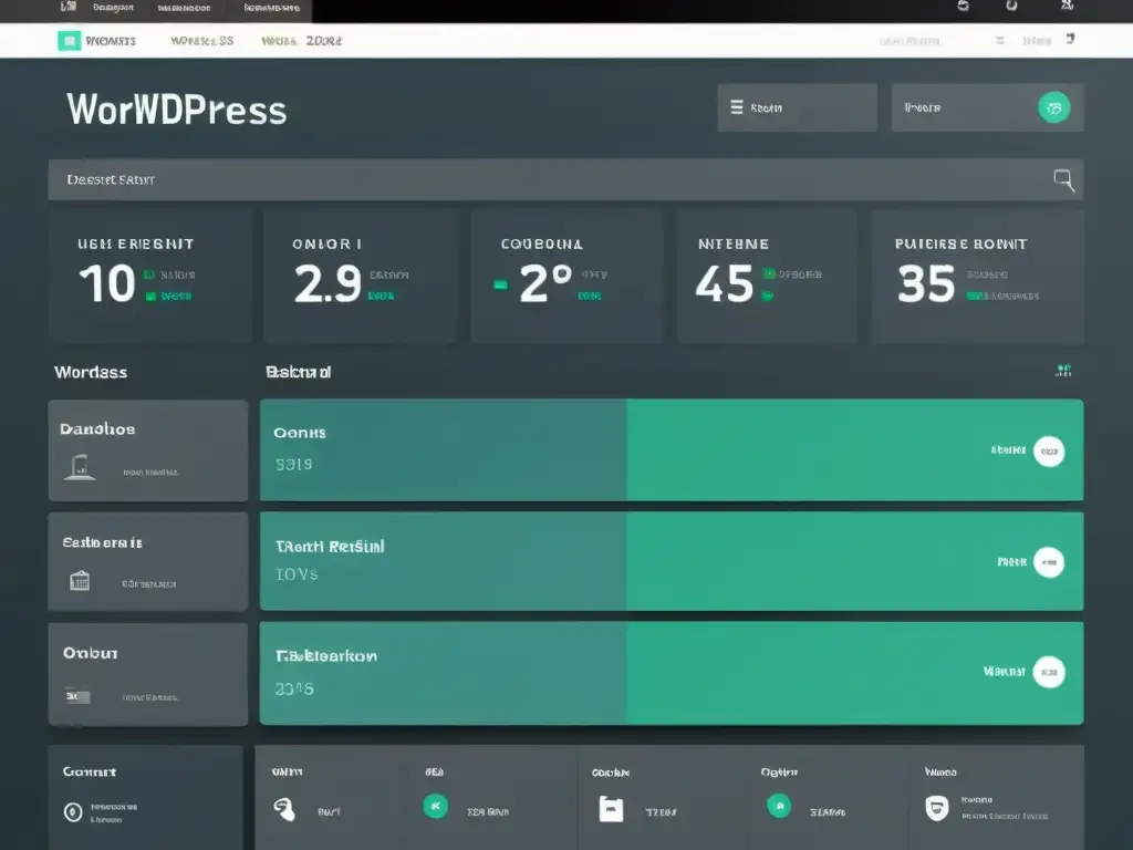 Un dashboard WordPress moderno y profesional con diseño pulido