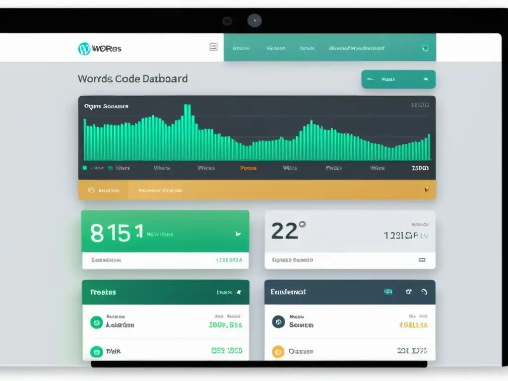 Un moderno y pulido panel de WordPress con código abierto organizado en colores, perfecto para consejos desarrollo plugins WordPress código abierto
