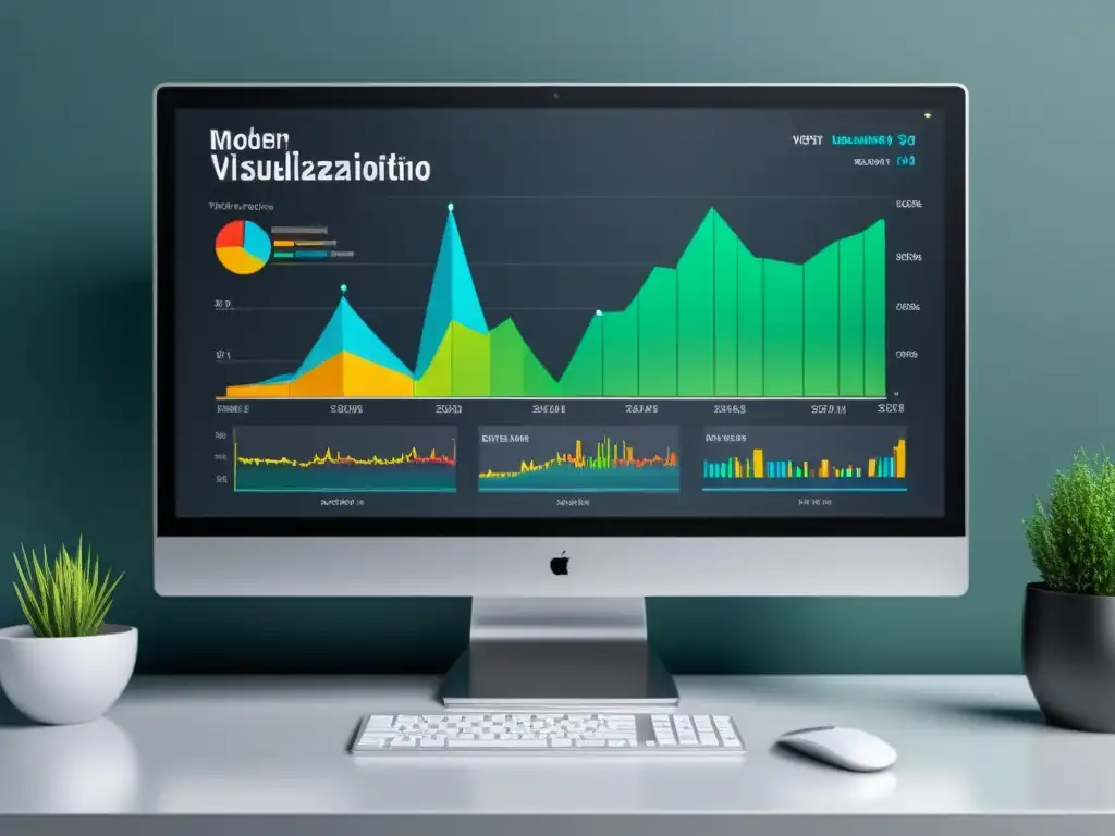 Monitor de computadora moderno mostrando software de análisis predictivo