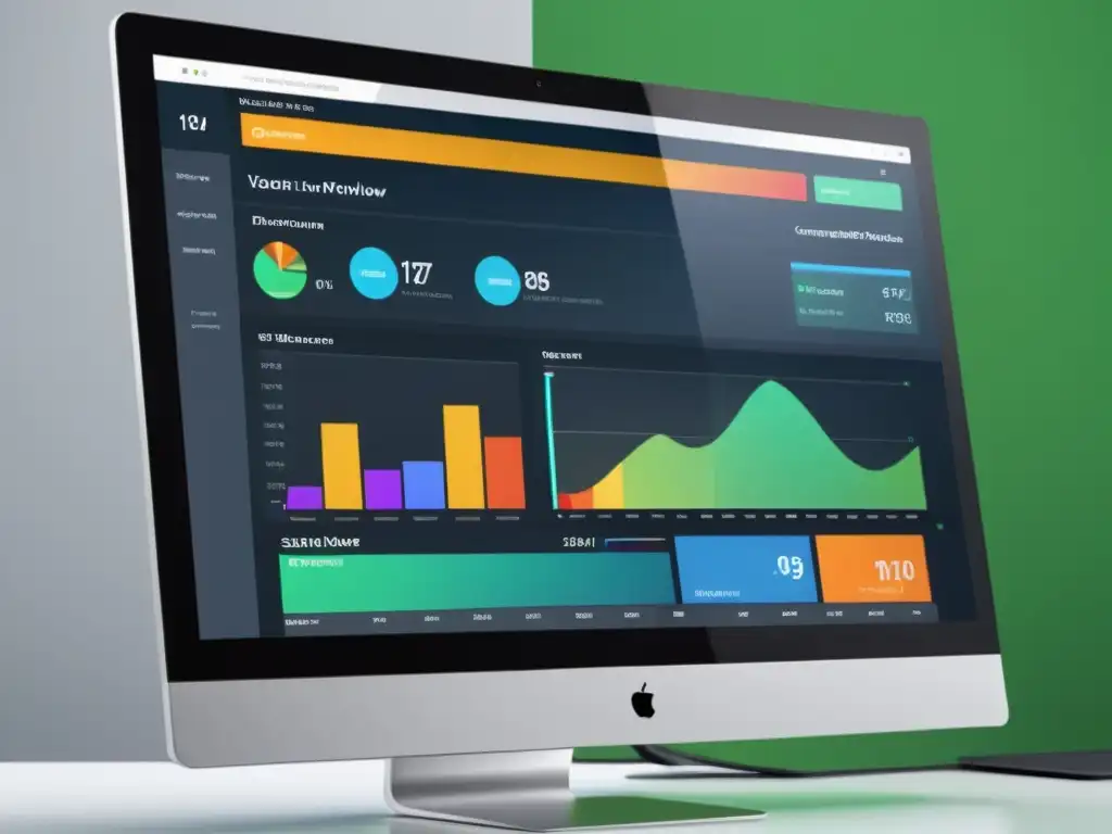 Monitor moderno muestra comparativa herramientas código abierto ESB en dashboard dinámico y visualmente atractivo