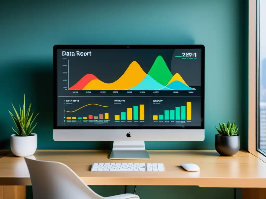 Un monitor moderno muestra un impactante reporte de visualización de datos open source