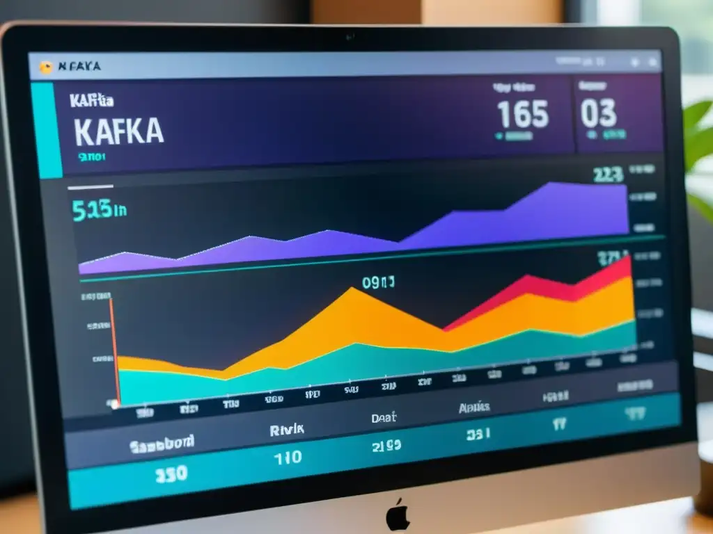 Dashboard en tiempo real de Apache Kafka: gráficos dinámicos y detallados Monitor de rendimiento en middleware de código abierto: vibrantes gráficos en tiempo real transmiten eficiencia y tecnología avanzada