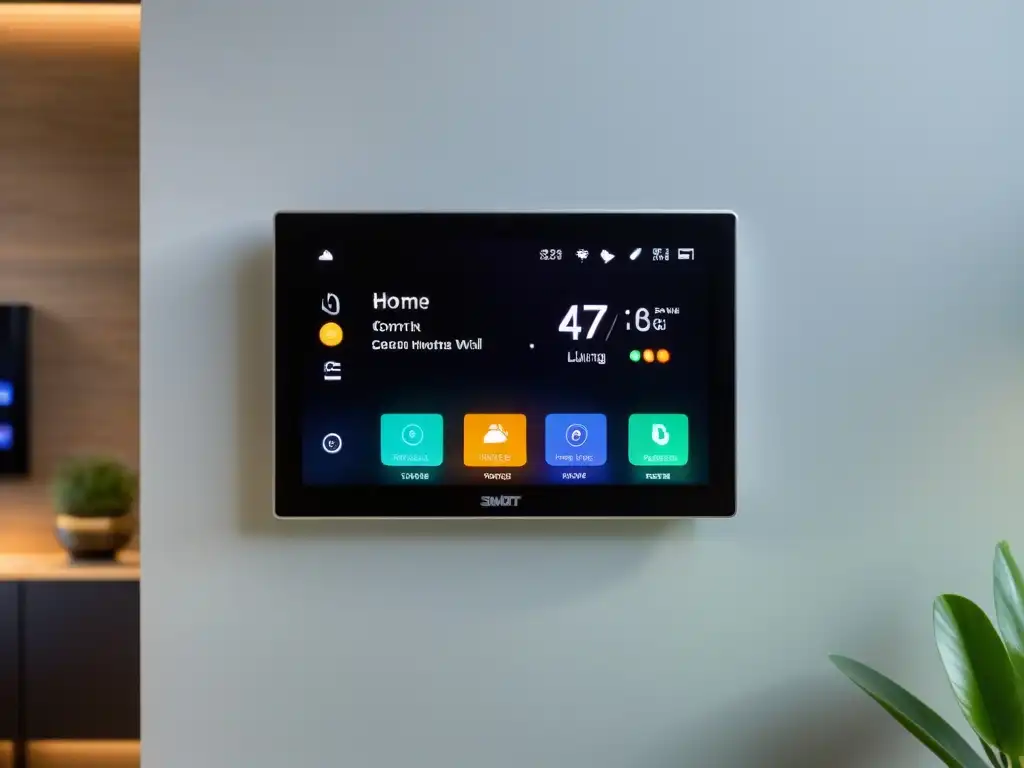 Panel de control domótico DIY con código abierto, integrado en un elegante y moderno espacio inteligente