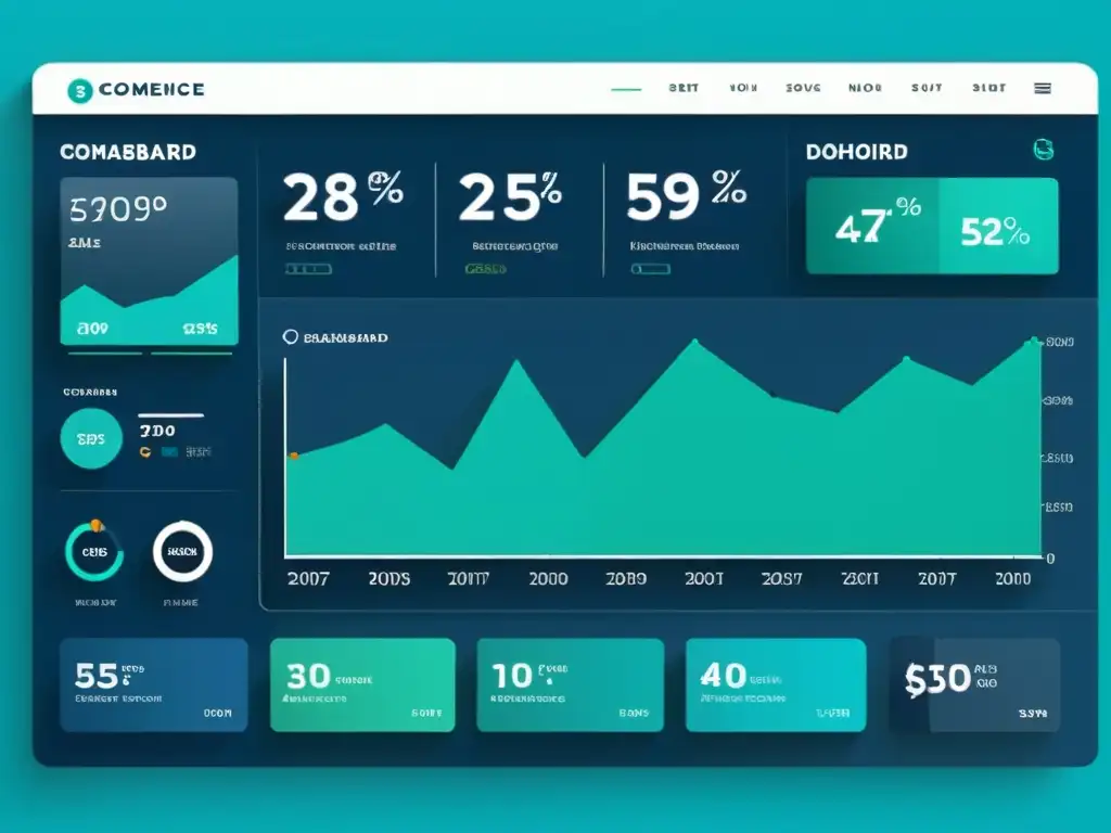 Panel de control elegante y moderno para Ecommerce con datos en tiempo real y gráficos atractivos