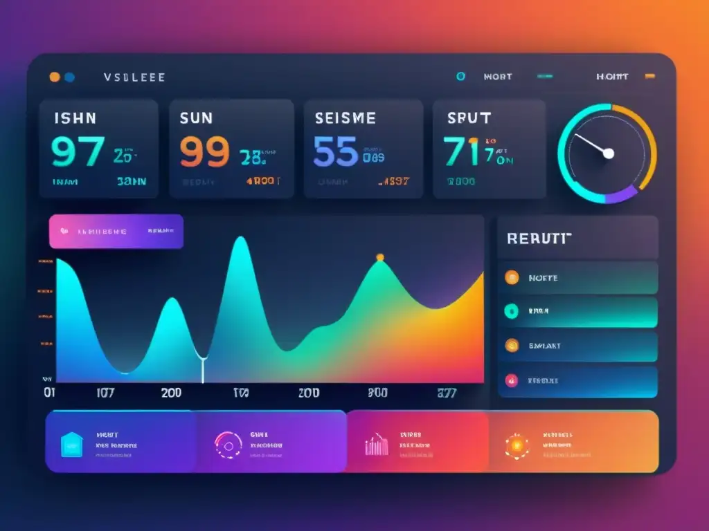 Panel futurista sin servidor con OpenFaaS para automatización de vanguardia y visualizaciones de datos coloridas y modernas