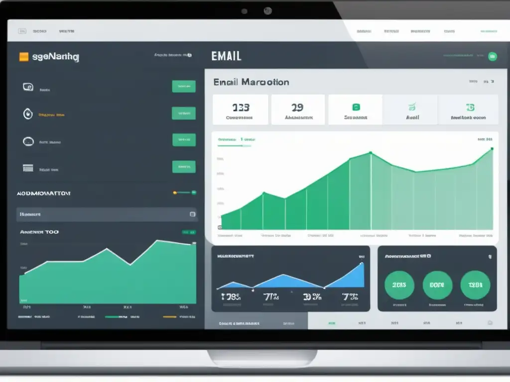 Panel de automatización de marketing por correo electrónico de código abierto para startups, con diseño minimalista y eficiente