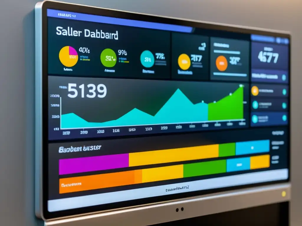 Panel de automatización moderno con visualizaciones de datos en tiempo real y elementos interactivos