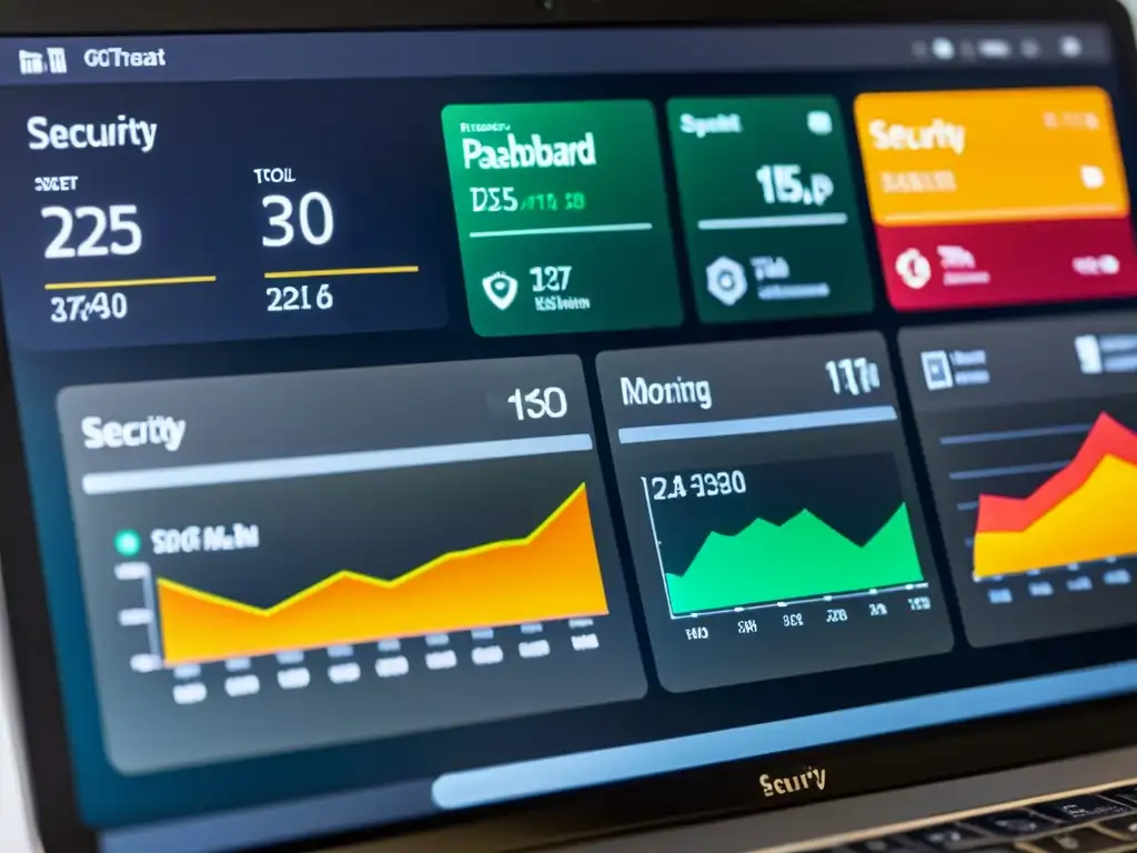 Un panel de seguridad futurista de código abierto con visualizaciones de datos detalladas y monitoreo de amenazas en tiempo real