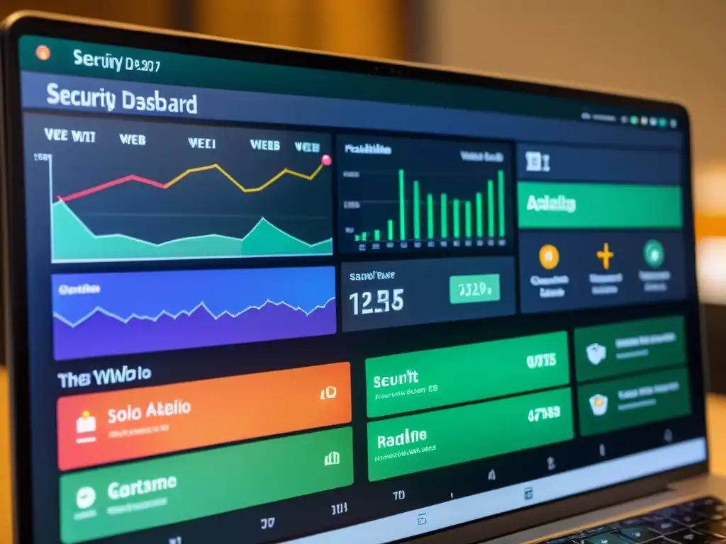 Un panel de seguridad moderno y de código abierto muestra gráficos en tiempo real sobre vulnerabilidades web