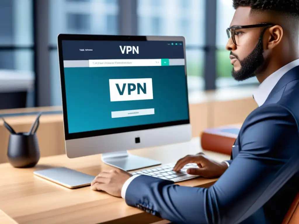 Persona configurando VPNs Open Source seguras en un entorno profesional y productivo con tecnología y materiales educativos