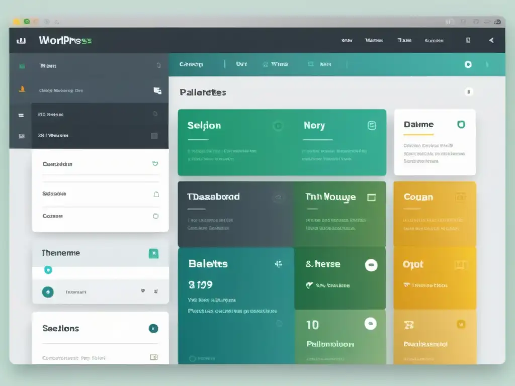 Explora la personalización de temas WordPress único en un dashboard moderno y profesional, con opciones de color, fuentes y diseño