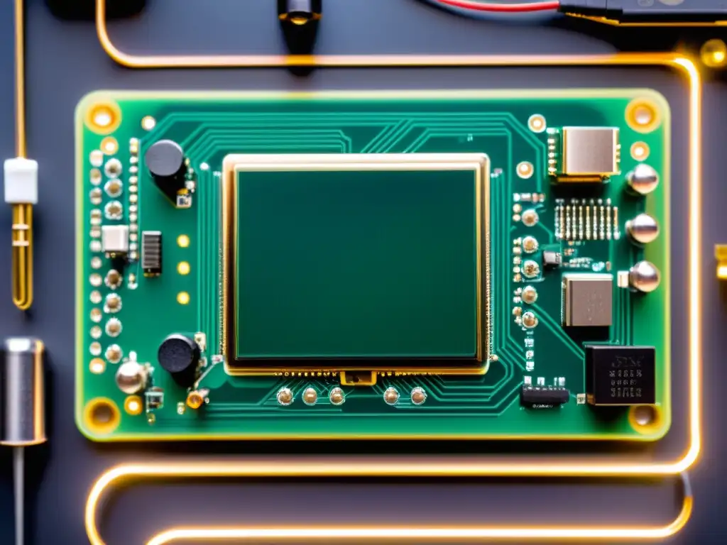 Placa de circuito de sistema seguridad reconocimiento facial código abierto con microchips, cableado y herramientas de bricolaje