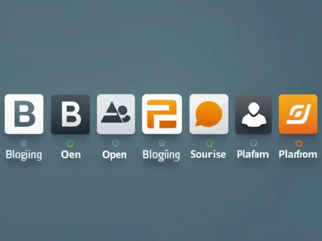 Comparación de plataformas de Blogging Open Source con diseño moderno y profesional, ideal para escritores