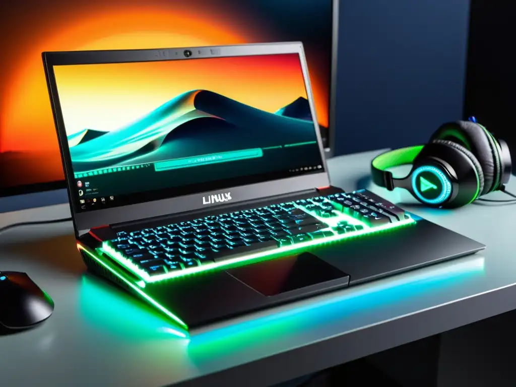 Portátil gaming con Linux, iluminación RGB y juego rápido