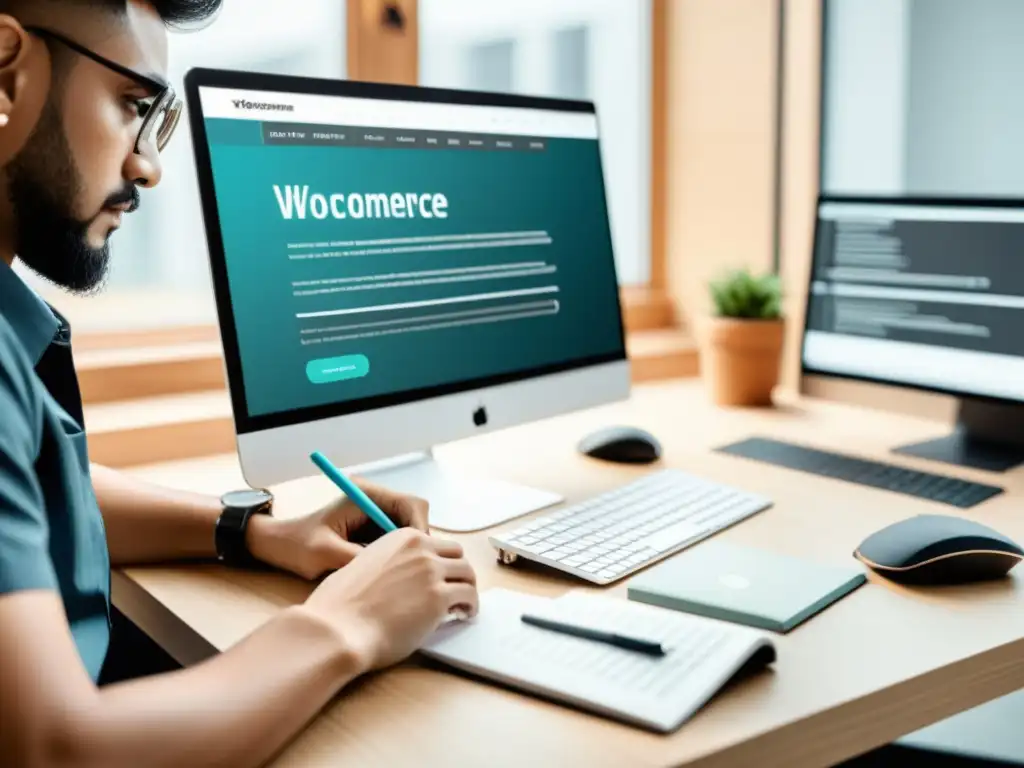 Profesional personaliza tema WooCommerce en código, ambiente minimalista