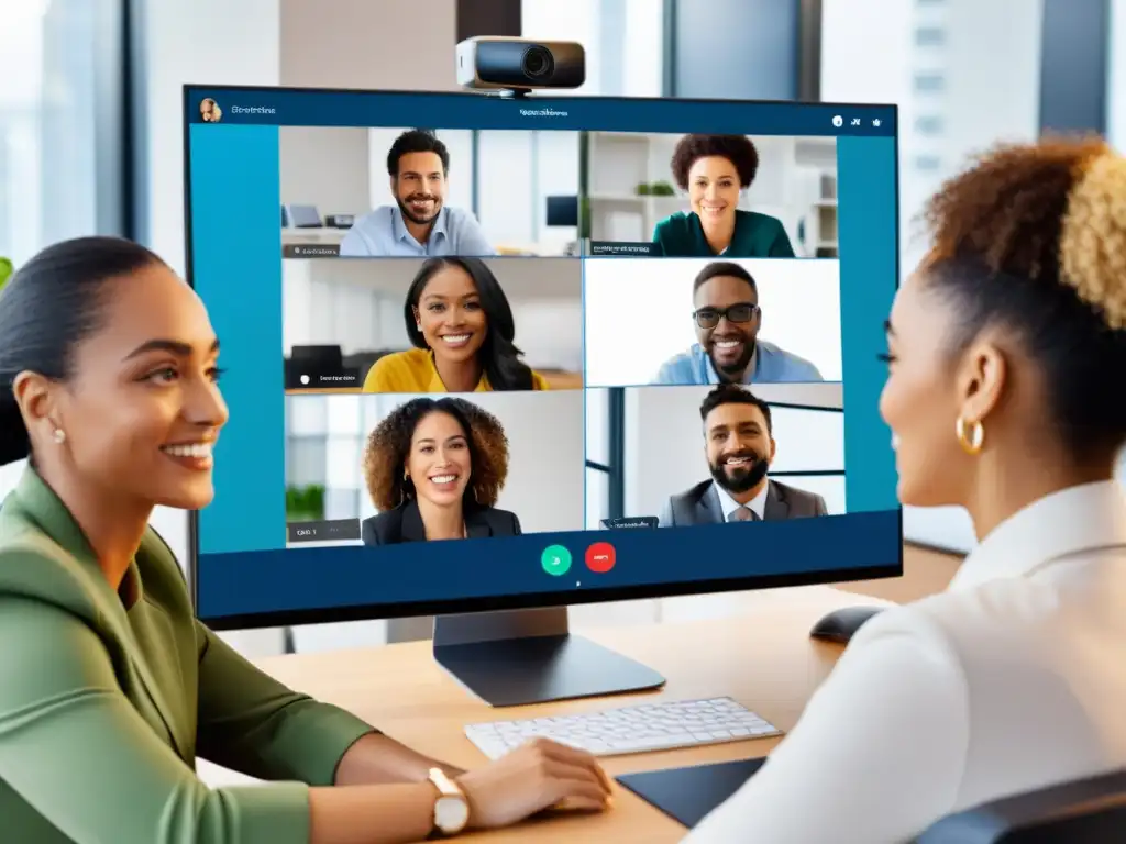 Profesionales y estudiantes participan en una videoconferencia usando herramientas open source