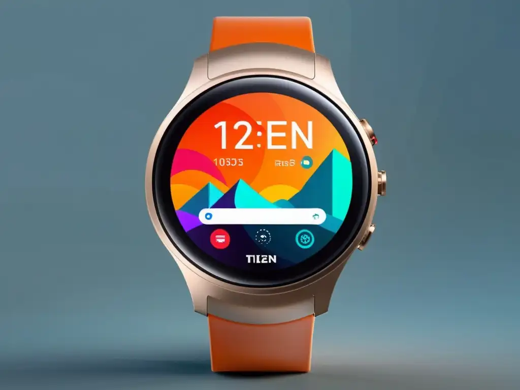 Un reloj inteligente moderno con pantalla vibrante y sistema operativo Tizen OS