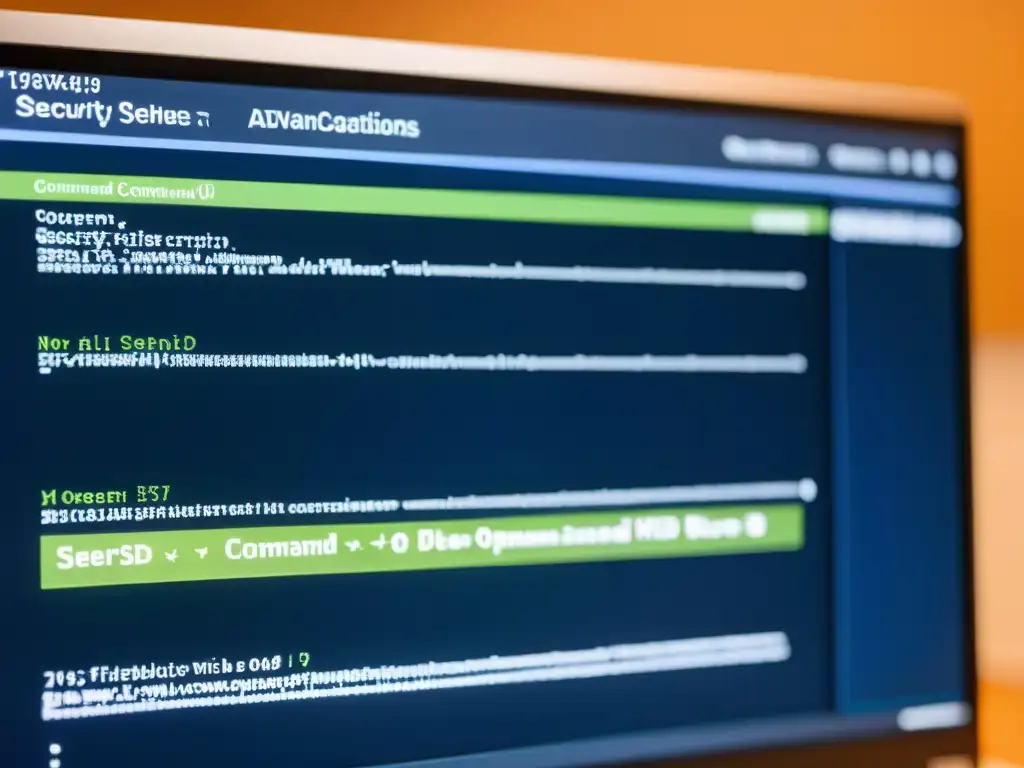 Configuración de seguridad en OpenBSD: Detallada interfaz de línea de comandos con configuraciones avanzadas resaltadas en tonos profesionales