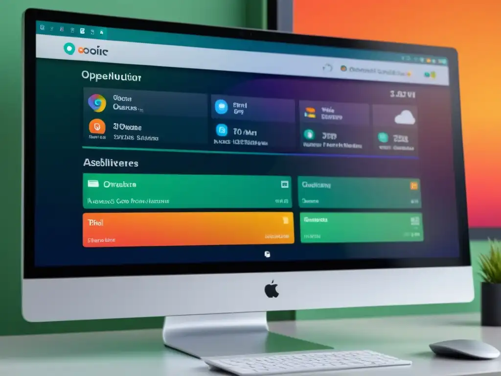 Sistema operativo de código abierto en pantalla, con diseño moderno y accesible para desarrolladores