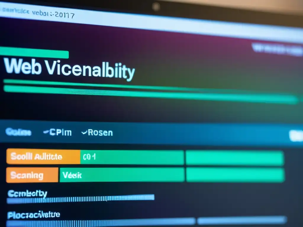 Software de escaneo de vulnerabilidades web con interfaz moderna y controles intuitivos