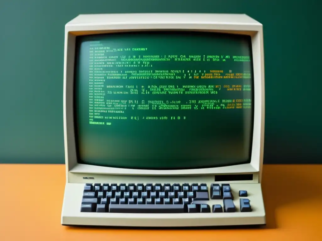 Un terminal de computadora vintage con editores de texto abiertos, fusionando tradición y relevancia actual