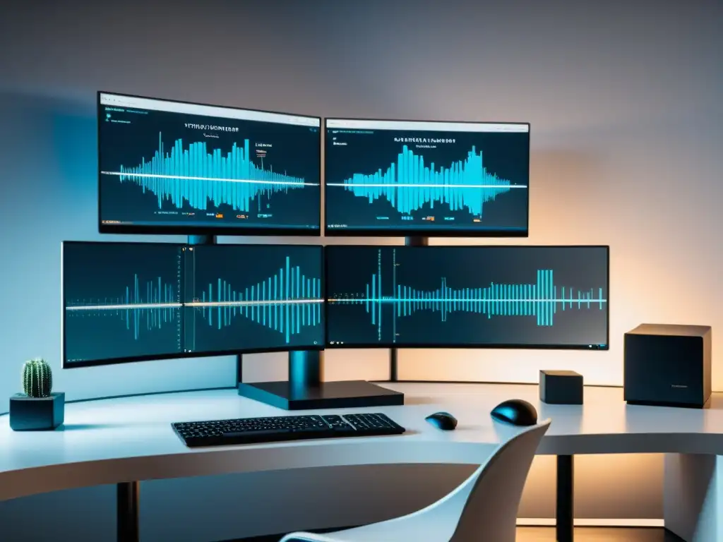 Estación de trabajo con plataformas código abierto Machine Learning en un ambiente profesional y tecnológico de vanguardia