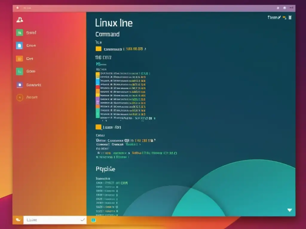 Tutoriales paso a paso Linux: Interfaz de línea de comandos moderna y dinámica con múltiples ventanas terminales y texto nítido en colores vibrantes