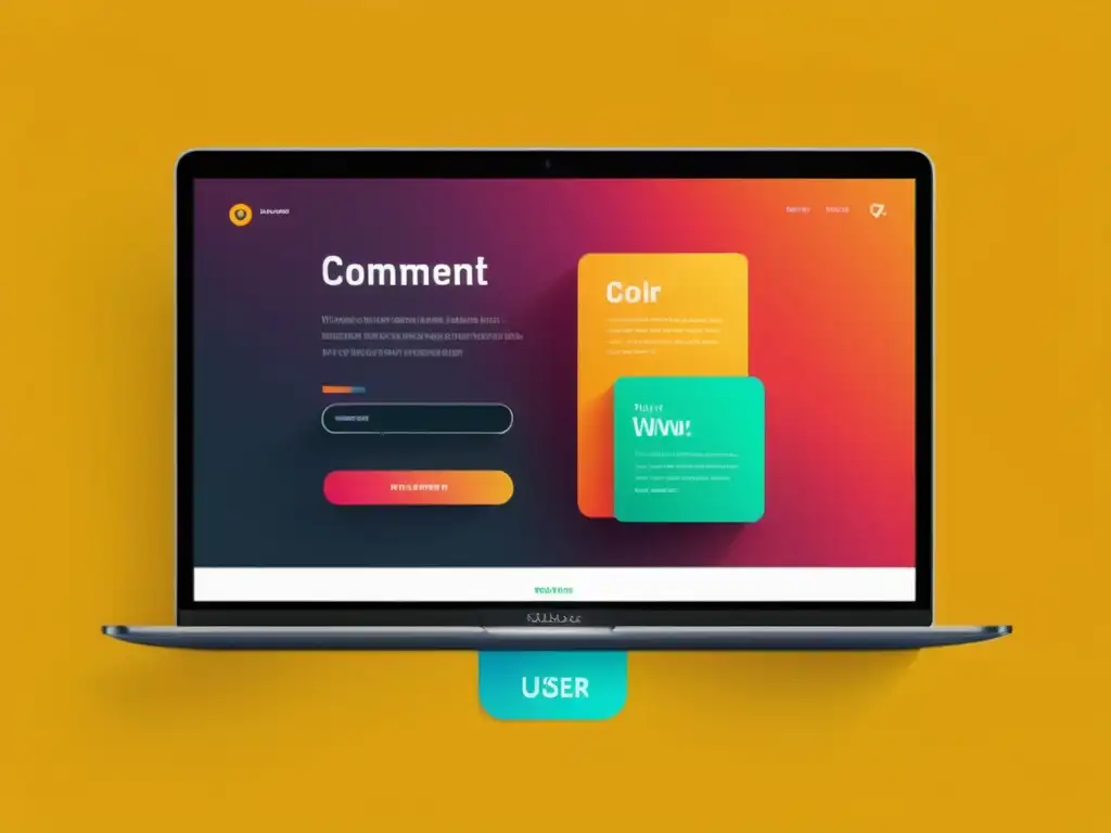 Usuario interactuando en un sitio web moderno, integrando sistema de comentarios en CMS