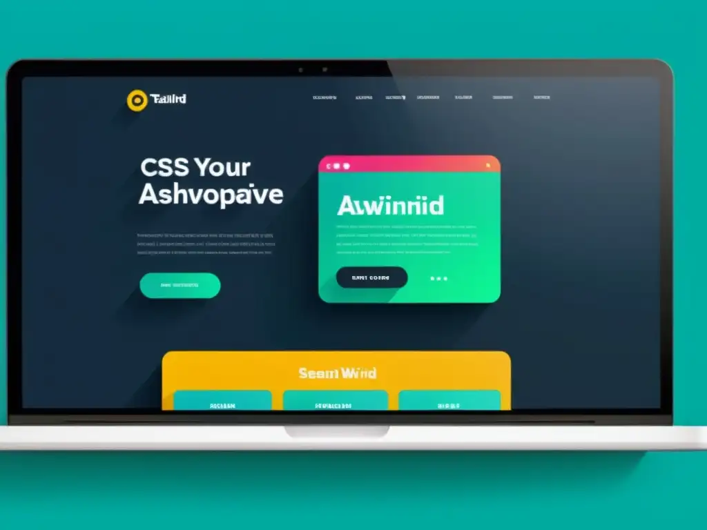 Diseño web futurista con Tailwind CSS: versátil y elegante Captura la versatilidad y diseño elegante de Tailwind CSS, destacando ventajas de utilizar Tailwind CSS en diseño web moderno