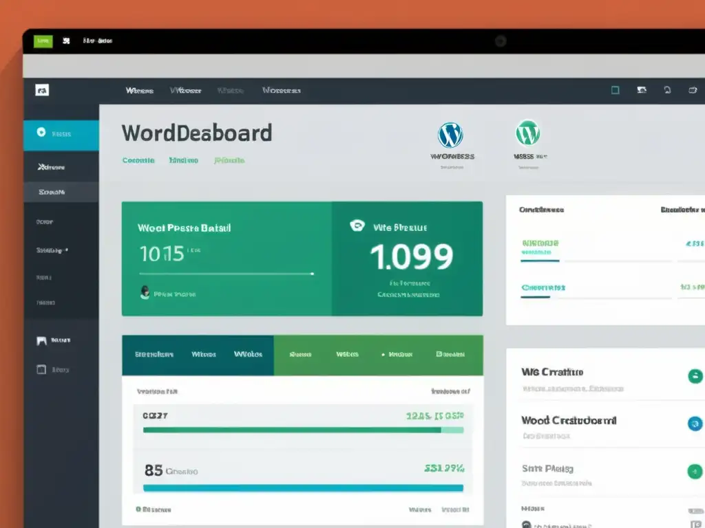Captura la innovación y versatilidad de la plataforma líder en creación web, WordPress, con su interfaz moderna y amigable, destacando sus funciones personalizables y diseño intuitivo