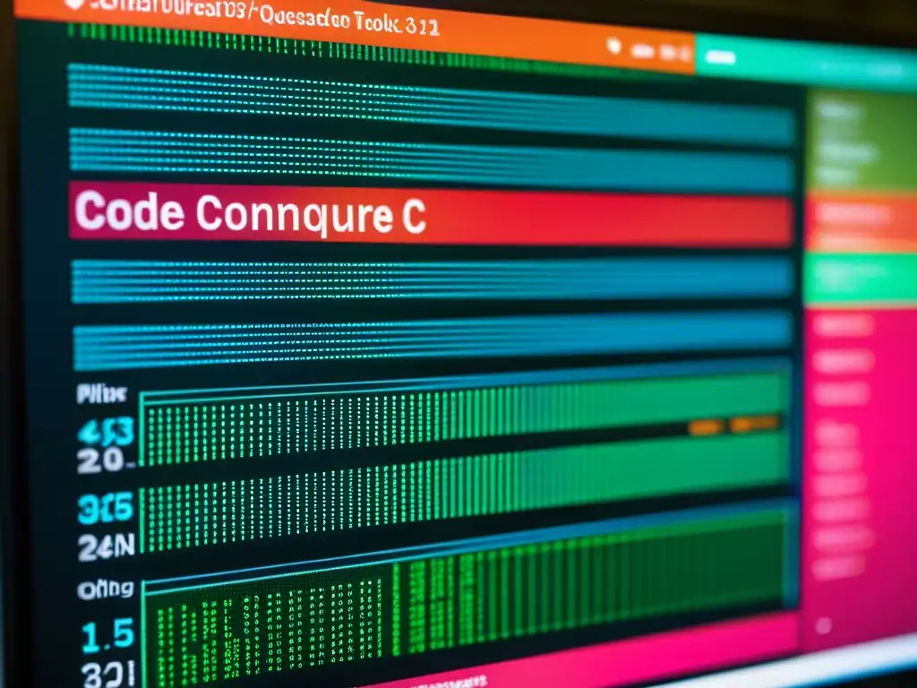 Vibrante código de evaluación de riesgos software libre en pantalla de computadora