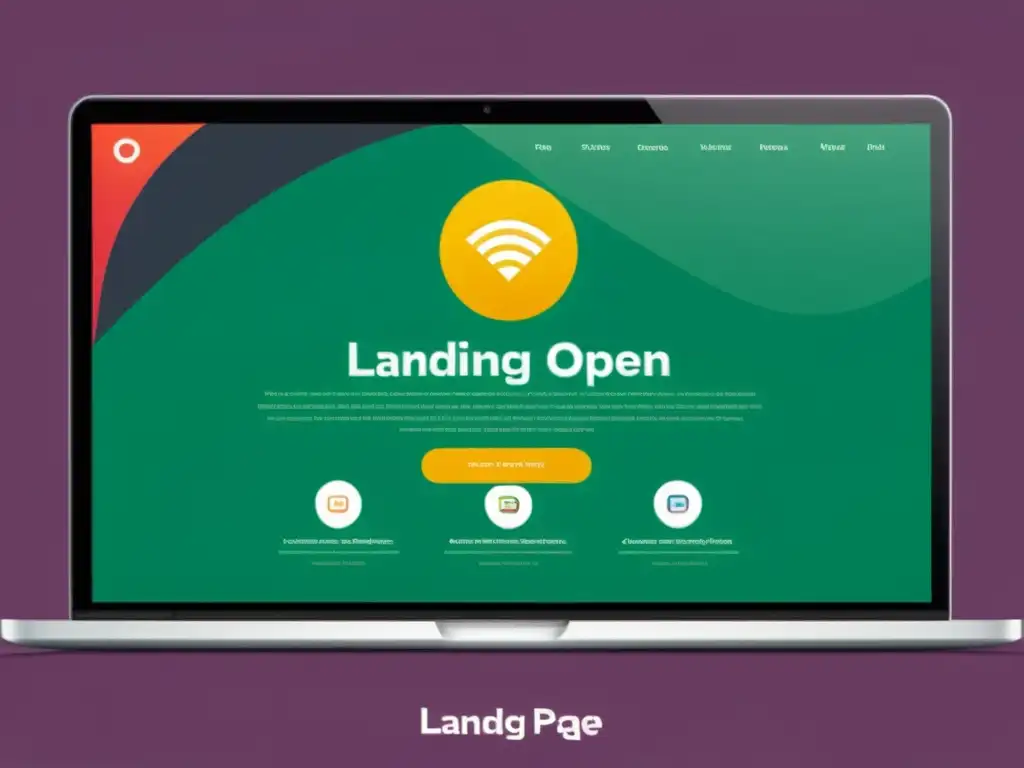 Vibrante diseño de landing page open source para construcción y gestión eficaz
