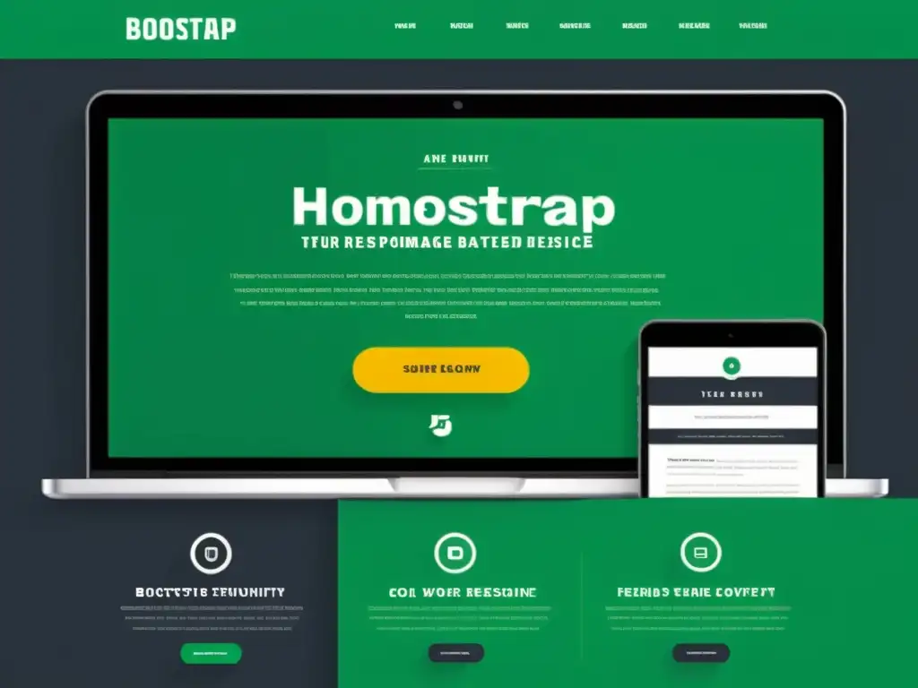 Vibrante diseño web responsive con Bootstrap, destacando la versatilidad y atractivo visual