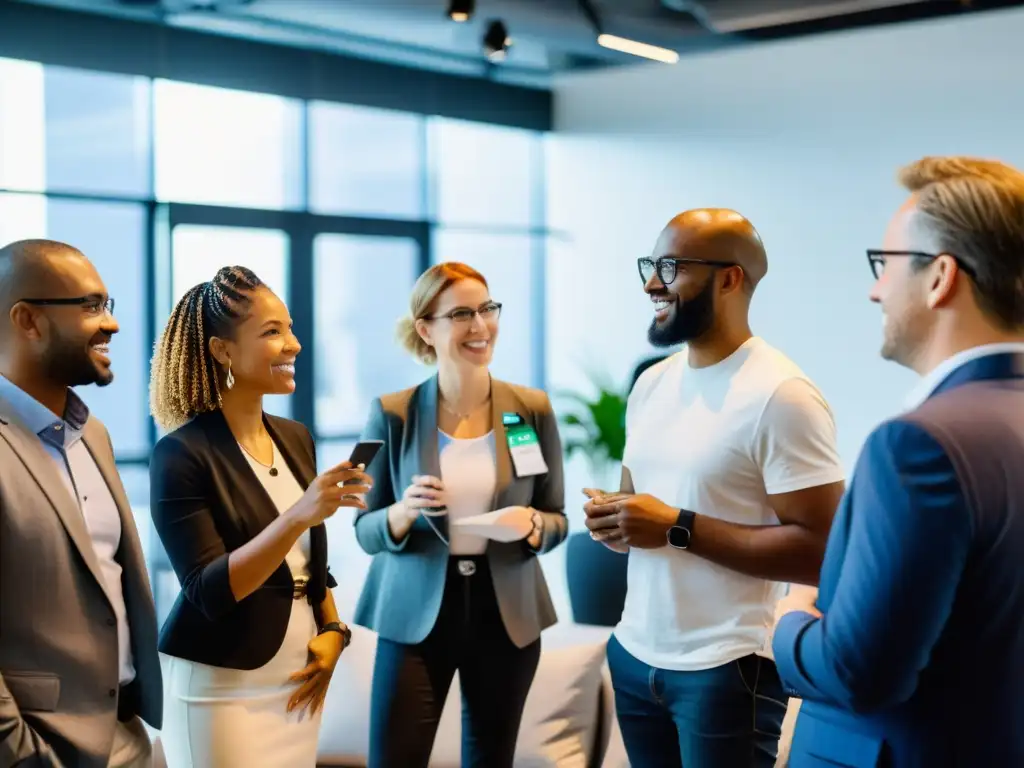 Un vibrante encuentro de emprendedores tech en un elegante entorno profesional