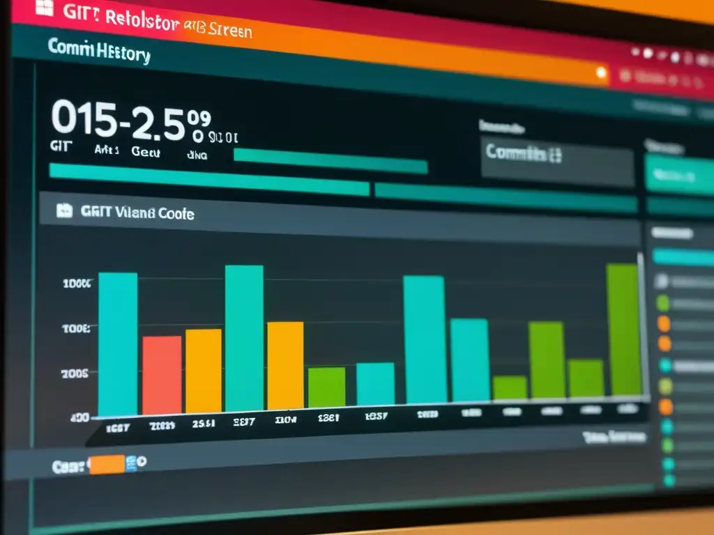 Vista detallada de un dashboard de repositorio Git con herramientas de auditoría